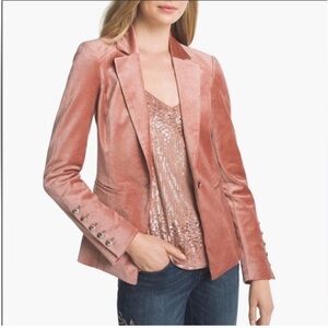 WHBM blazer velvet blazer sz 10 dusty rose